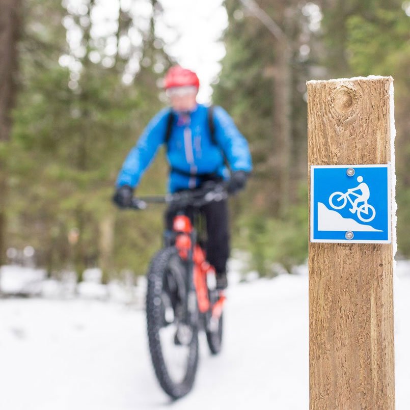 Talvipyöräilyreitit Puijolla