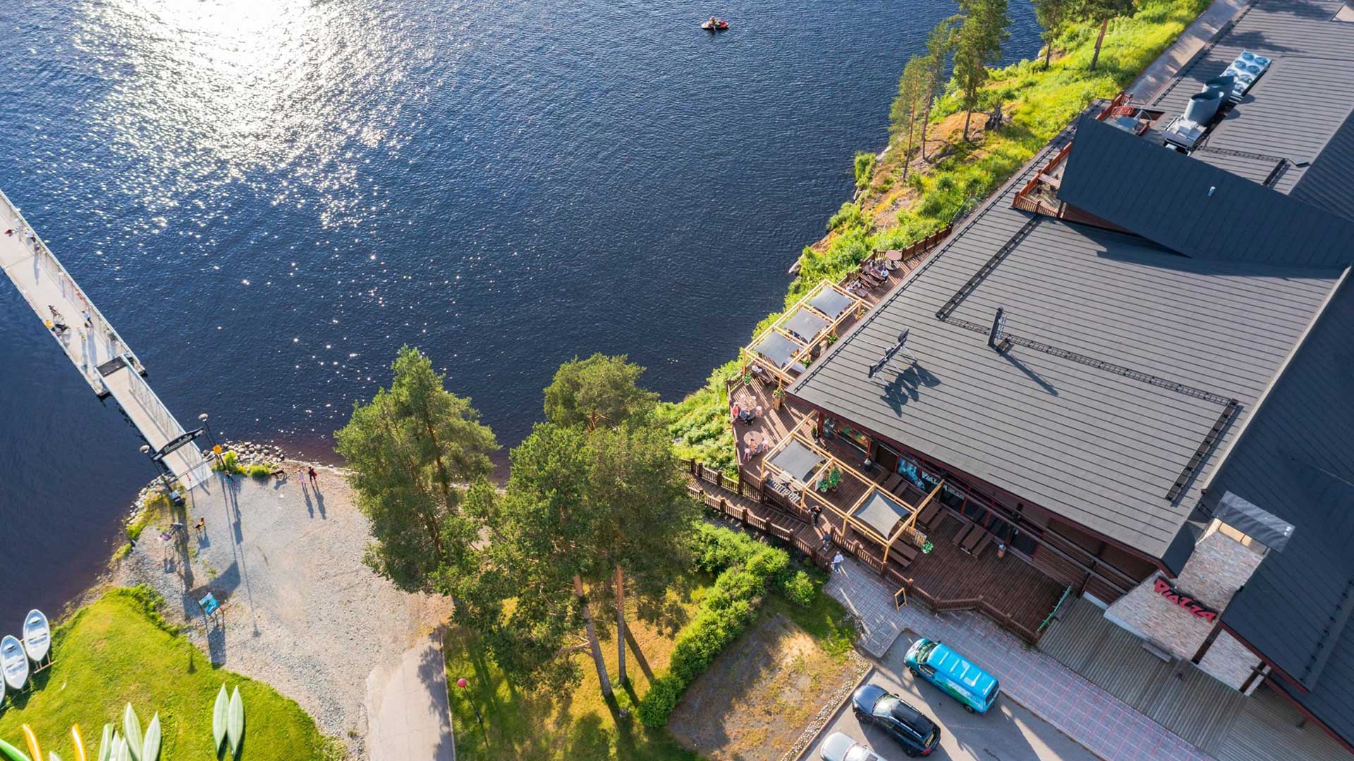 Piazza Tahko, ilmakuva kesällä