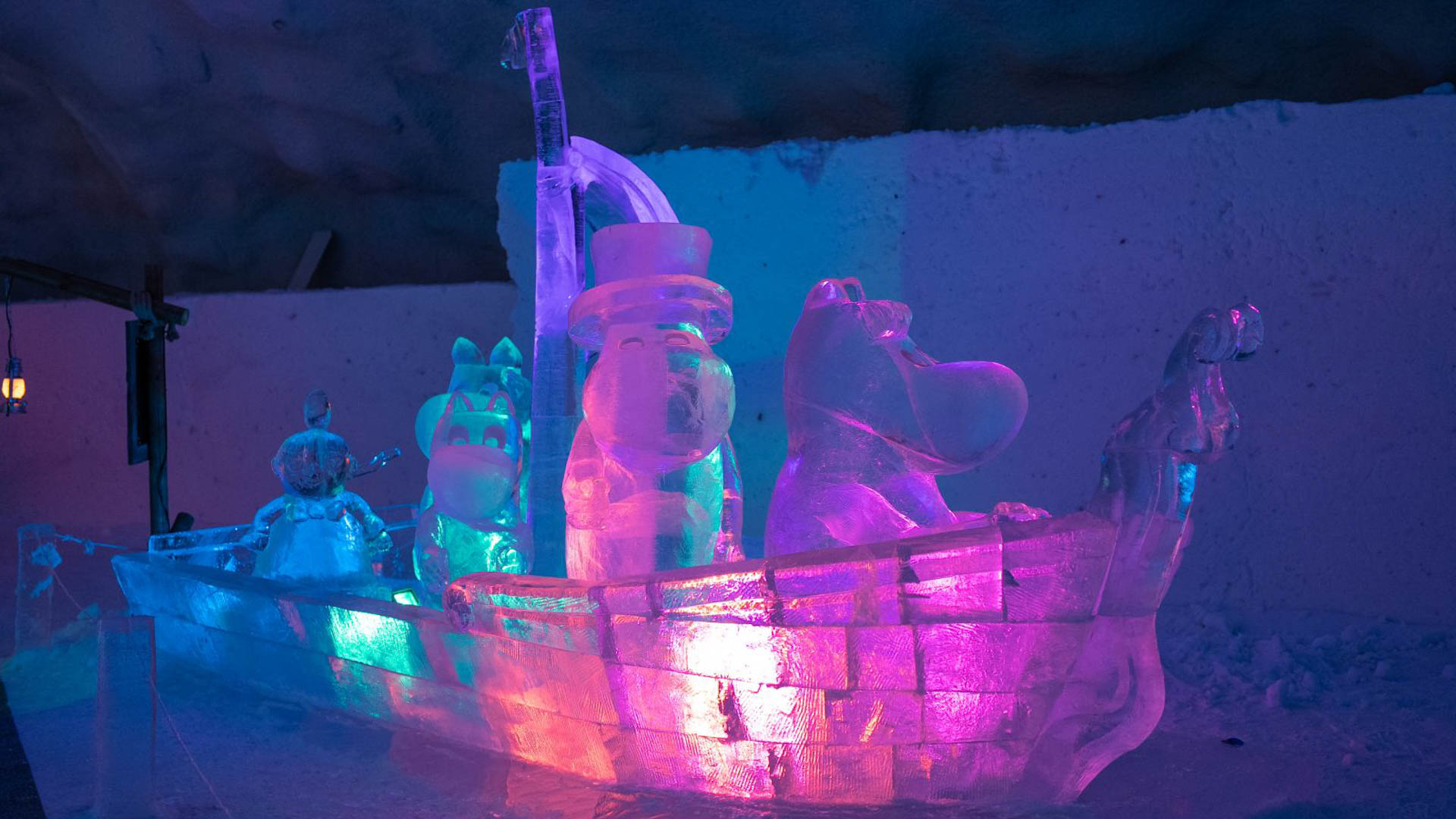 Muumi-jääluola, Moomin Ice Cave, Vesileppis