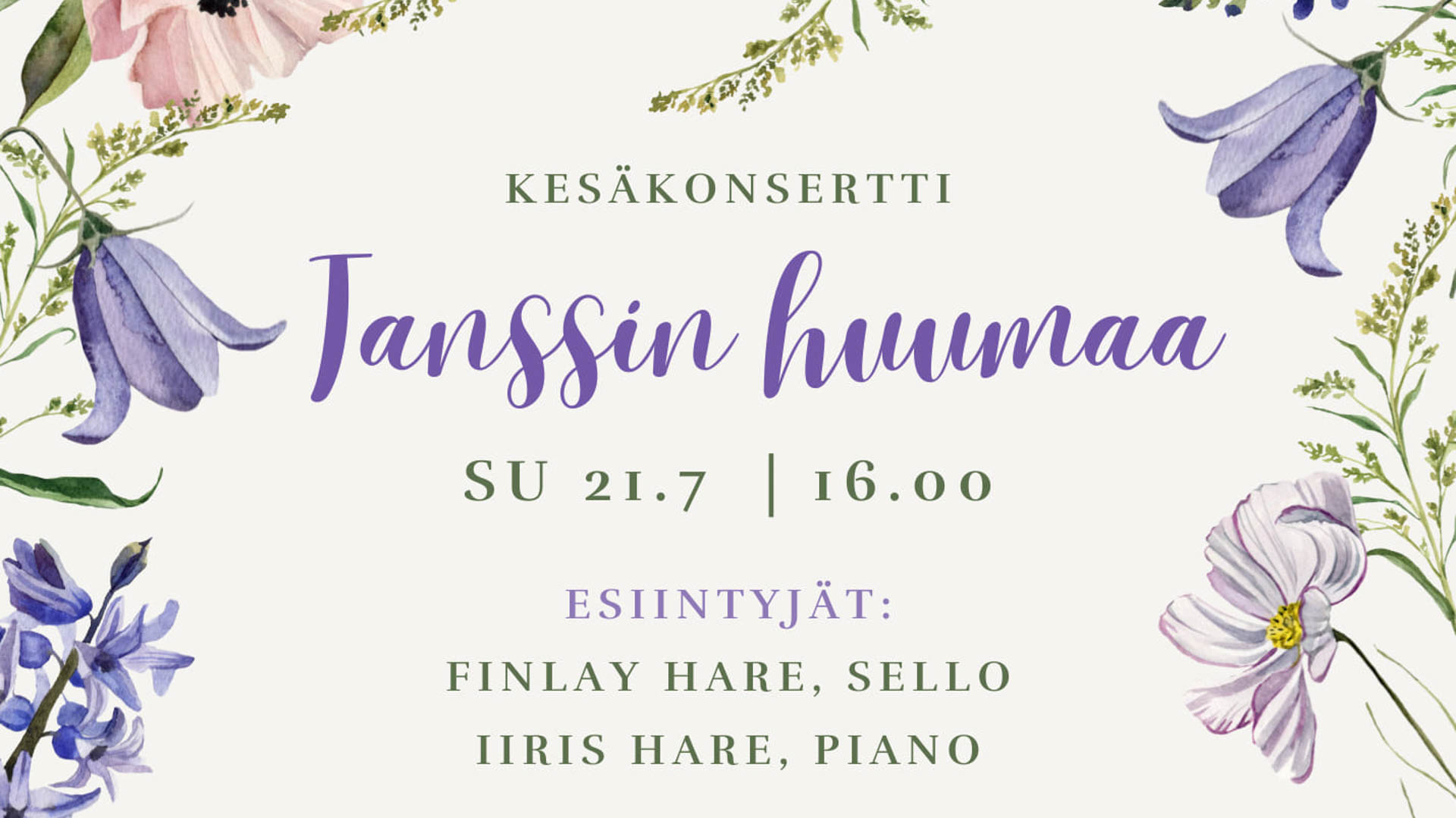 Tanssin huumaa konsertti_Musiikkia maaseudulla tanssin huumaa